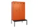 locker met bank,voor scheiding van kleding,HxBxD 2120x1200x815mm,4vak