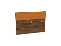 baliepaneel bureau aanbouw achter NP-tiepolo nut BN3005-geel 1600mm
