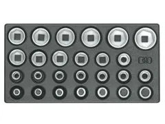 1500 ES-19 Jeu de douilles 1/2 6pans en module 1/3 ES