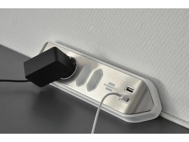 Stekkerdoos Brennenstuhl bureau Estilo 4 voudig inclusief 2 USB 2 m