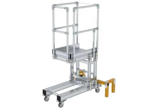 werkbordes,verrijdbaar,werk H 3m,platform H 1m,BxD 600x860mm