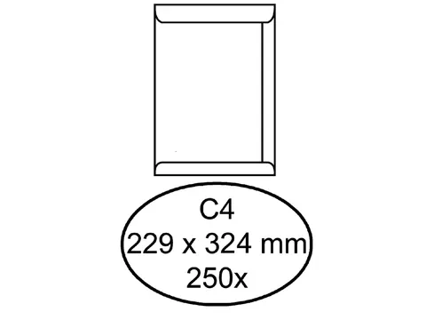 Envelop Quantore Akte C4 229x324 120 Gram Wit Gegomd Voordeelbundel