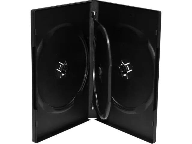 Mediarange Dvd Case 4Disc Blanco Hoezen Zwart 50st