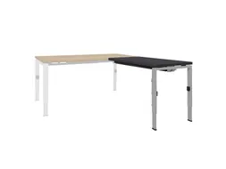 Bureau Linesto N4 aanbouwtafel 120x60cm houtprint schaduw 25mm alu