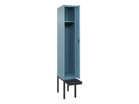 locker met bank,HxBxD 2120x300x815mm,1vak,vak B 300mm,cilinderslot