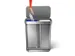 Pedaalemmer Rectangular Recycler Met Liner Pocket 24+34 liter RVS FPP