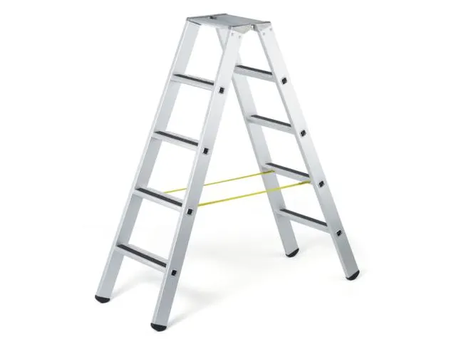veiligheidsladder,beide zijden,2x5treden m. R13-laag,balk L 1,42m