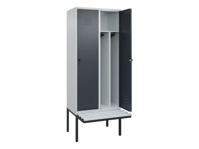 locker voor scheiding van kleding,HxBxD 2120x800x815mm,2vak