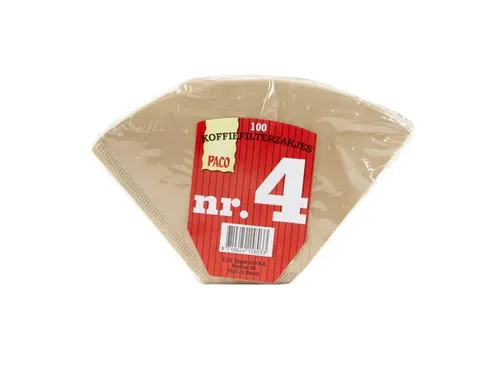 Koffiefilter Paco bruin nummer 4 100 stuks