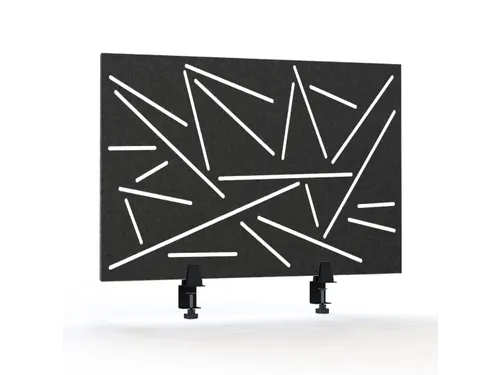 Akoestisch Bureaupaneel met patroon uitsnede 60x75cm Zwart