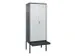 locker voor scheiding van kleding,HxBxD 2120x800x815mm,2vak