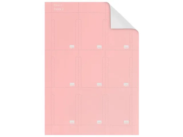 Nobo Printbare T-Kaarten Index nr 2 Roze (20 Vel)