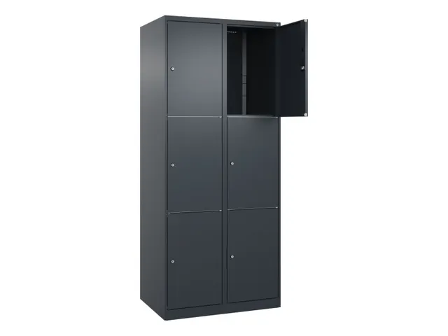 lockerkast,HxBxD 1850x800x500mm,2x3vakken,vak B 400mm,cil.-slot