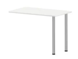 aanbouwtafel,i.h.v.,HxBxD 720-840x1000x600mm,2voeten verchroomd,Bl-wit