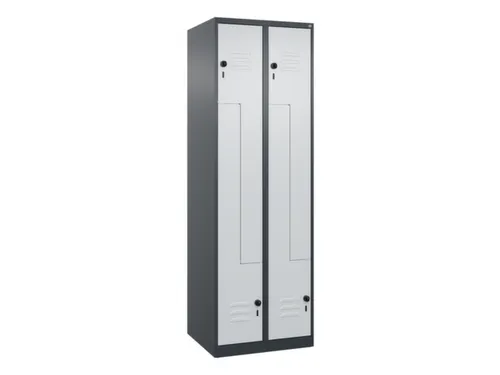 Z-garderobekast,HxBxD 1850x600x500mm,vak B 150/300mm,draaigrendel