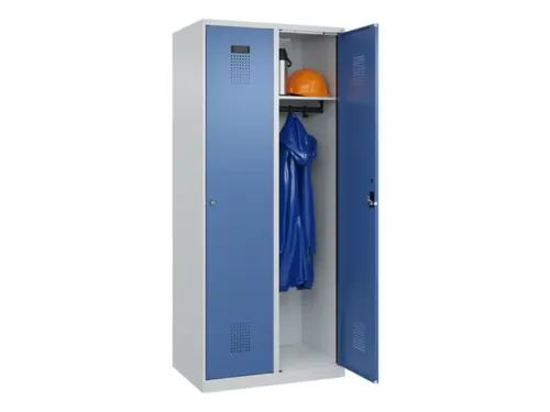 locker,HxBxD 1850x800x500mm,2vak,vak B 400mm,cil.-slot,staand op vloer