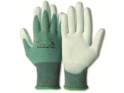 Handschoenen Dumocut 655 Pu Gecoat Klasse 4 Maat 11 Groen Wit