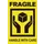 Waarschuwingsetiket fragile/handle with care 50,8mmx76,2mm 200st