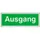 Vluchtroute-aanvullend bord,uitgang,aluminium,groen/wit