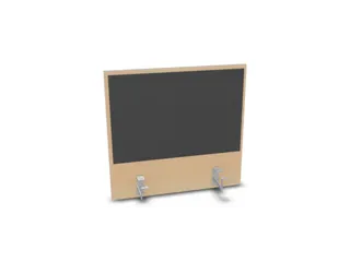 opzetpaneel bureau aanbouw achter NE-esdoorn antraciet 600mm - 1