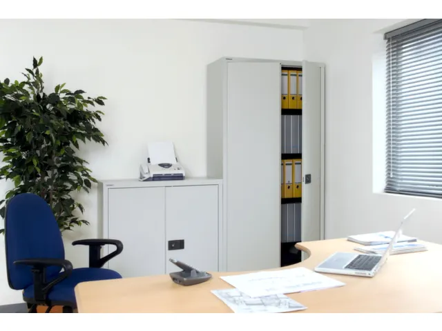 Garderobe-/-Ordnerkast Deur Blauw 3 Puntsluiting Kledingstang