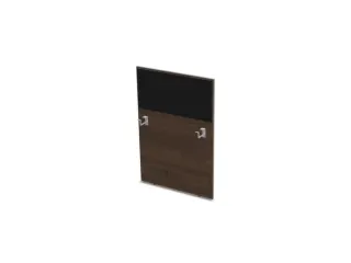 baliepaneel bureau aanbouw rechts 800mm NV bruin hickory BN8033-zwart - 1