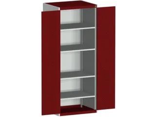 kast met geperforeerde platen,HxBxD 2000x800x650mm,4xStalen bodem - 1