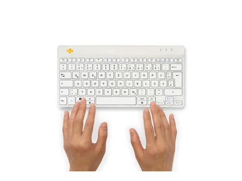 Compact Break ergonomisch toetsenbord Qwertz DE Wit draadloos