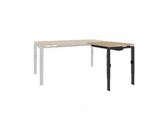 Bureau Linesto N4 aanbouwtafel 80x60cm honey castello 25mm zwart