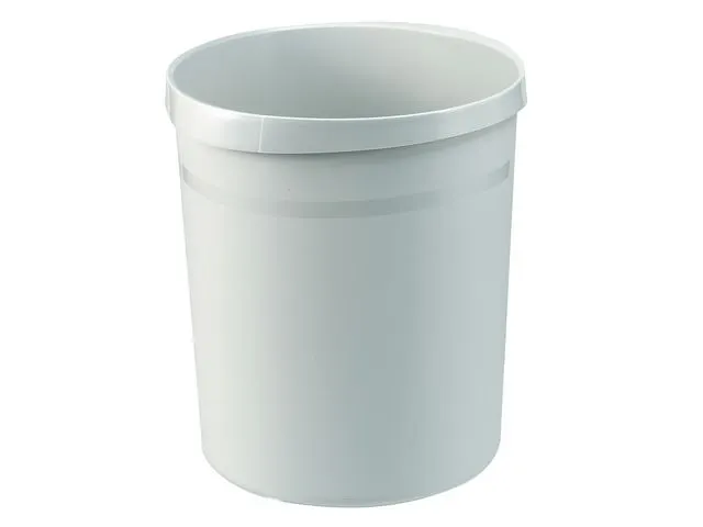Papierbak kunststof 18 Liter, lichtgrijs, hoogte 31 cm