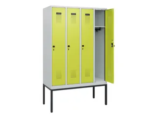 schoollocker,HxBxD 1950x1200x500mm,4vak,vak B 300mm,draaigrendel - 1