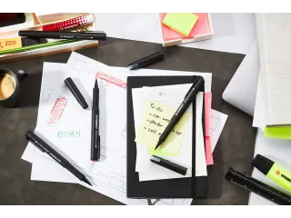 Fineliner STABILO dr!ver medium punt 0.8 mm Groen - 10