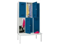 banklocker,dubbeldeks,HxBxD 2150x1200x800mm,RAL7035,front RAL5010