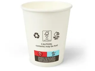 Beker uit karton, 150 ml, wit, pak van 100 stuks - 3