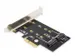 M.2 NGFF/NVMe SSD PCI Express 3.0 (x4) uitbreidingskaart