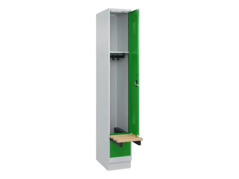 locker met bank,HxBxD 1950x300x815mm,1vak,vak B 300mm,cilinderslot