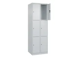 lockerkast,HxBxD 1850x600x500mm,2x3vakken,vak B 300mm,cil.-slot