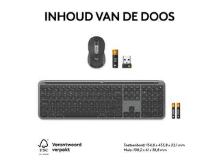 Logitech MK950 Toetsenbord Azerty FR Signature Slim en muis - 9