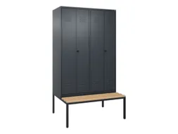 locker voor scheiding van kleding,HxBxD 2120x1200x815mm,4vak