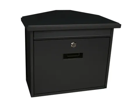 muurbrievenbus,staal,antraciet,HxBxD 345x392x205mm,inworp boven