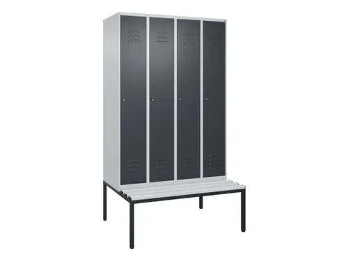 locker voor scheiding van kleding,HxBxD 2120x1200x815mm,4vak