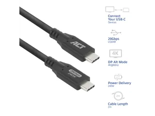 Kabel ACT USB-C 4.0 20Gbps 2m - 7