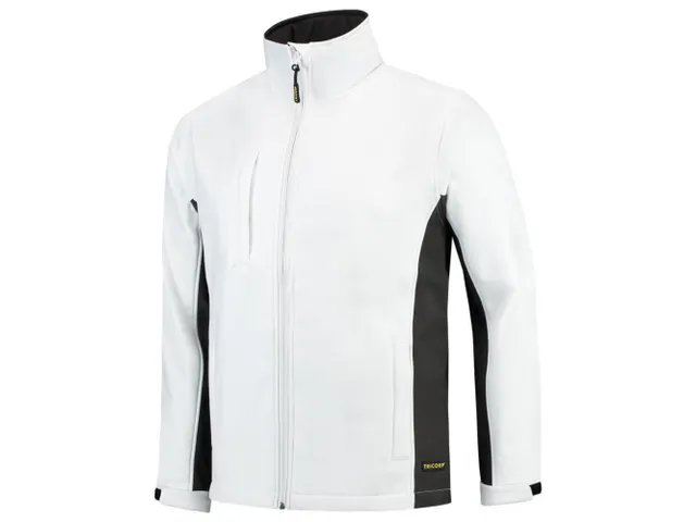 Tricorp 402002 TJ2000 Bicolor softshell, wit/grijs, maat 3XL, per stuk