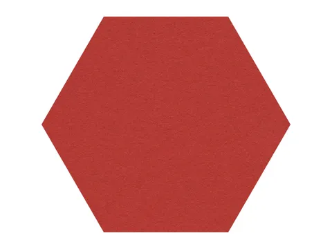 Prikbord Zeshoek Rood kleur 2210 Bulletin Paneel Ø 60cm frameloos