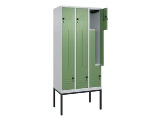 Z-garderobekast,HxBxD 2120x900x500mm,vak B 150/300mm,draaigrendel - 2