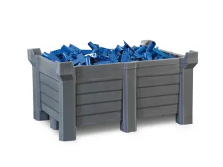 stapelbak,HxLxB 600x800x1200mm,300l,PE,grijs,Wanden gesloten - 2