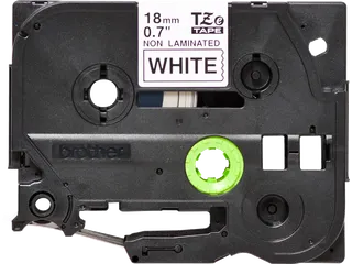 NEUTRAL Labeltape P-touch TZE-N241 18mmx8m Zwart op Wit ongelamineerd - 1