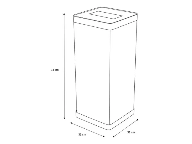 PBCORBN Recyclingbak Plastic 50 L. zwart / geel