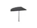 koppelelement voor bureau,90 °,HxBxD 720-840x800x800mm,rond,CC-zwart