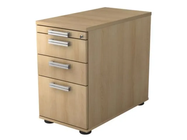 caisson de bureau,HxlxP 720-760x428x800mm,1 TP,2tiroir(s),corps chêne